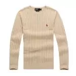 polo-ralph lauren pulls hommes 2019U chute hiver round col 9519 creme